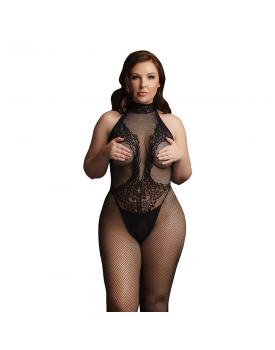 Le Desir Fishnet And Lace Bodystocking UK 14 to 20