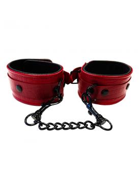 Rouge Garments Leather Croc Print Wrist Cuffs
